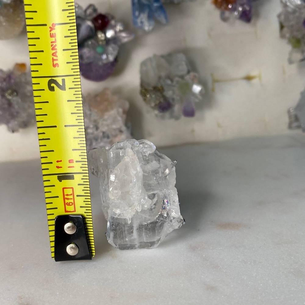 Clear Quartz Raw Crystal Statement Ring - Clear - image 3